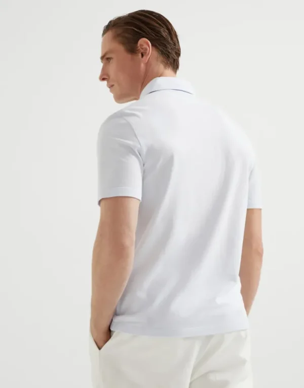 Brunello Cucinelli Poloshirt aus Baumwollpikee mit Hemdkragen | Herren T-shirts & Poloshirts