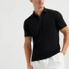 Brunello Cucinelli Poloshirt aus leichtem Baumwollstrick | Herren Strickwaren