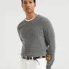 Brunello Cucinelli Pullover aus Kaschmir in Patentstrick | Herren Strickwaren