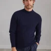 Brunello Cucinelli Pullover aus Kaschmir in flachem Rippenstrick mit Kraterkragen | Herren Strickwaren