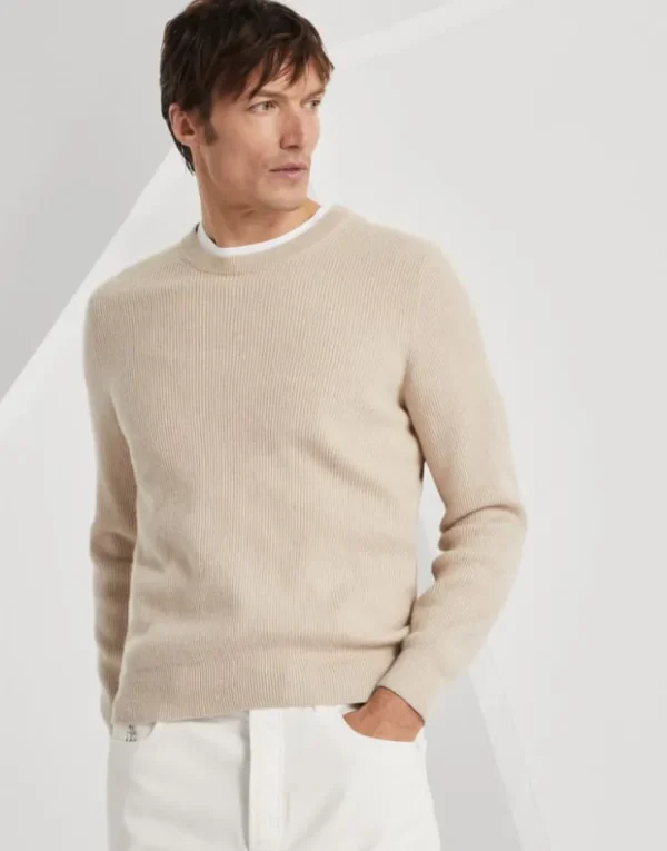 Brunello Cucinelli Pullover aus Kaschmir in Patentstrick | Herren Strickwaren