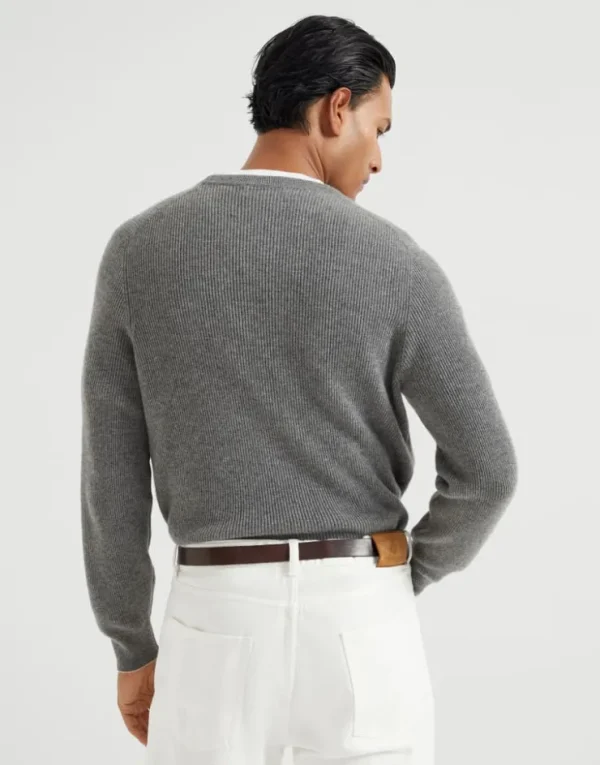 Brunello Cucinelli Pullover aus Kaschmir in Patentstrick | Herren Strickwaren