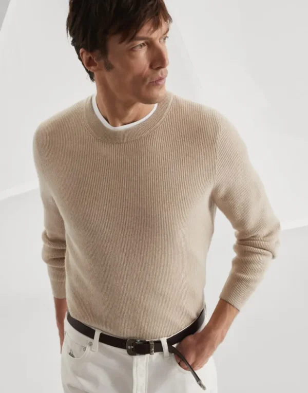 Brunello Cucinelli Pullover aus Kaschmir in Patentstrick | Herren Strickwaren