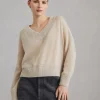 Brunello Cucinelli Pullover aus Mohair und Sparkling-Wolle mit Monili | Damen Strickwaren