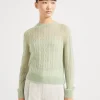 Brunello Cucinelli Pullover aus Mohair und Wolle in Zopfstrick | Damen Strickwaren