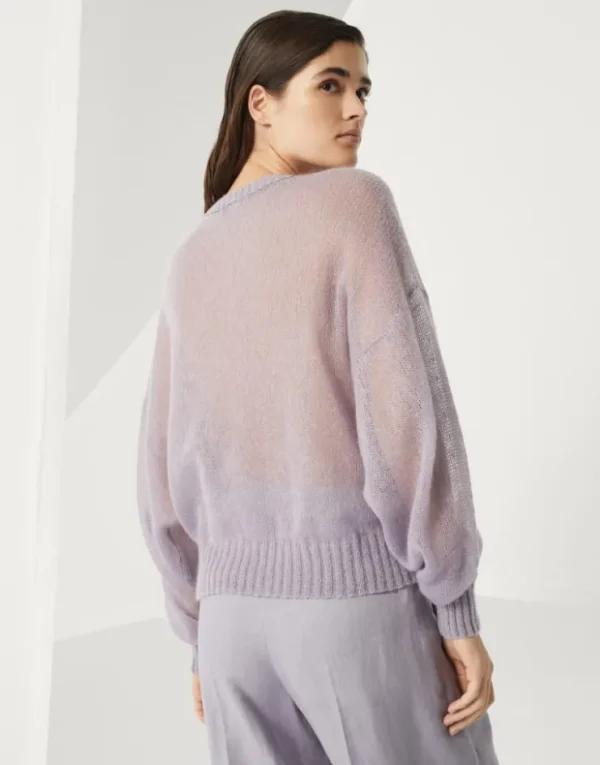 Brunello Cucinelli Pullover aus Mohair und Wolle mit Monili | Damen Strickwaren