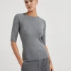 Brunello Cucinelli Pullover aus Sparkling-Kaschmir in Rippenstrick | Damen Strickwaren