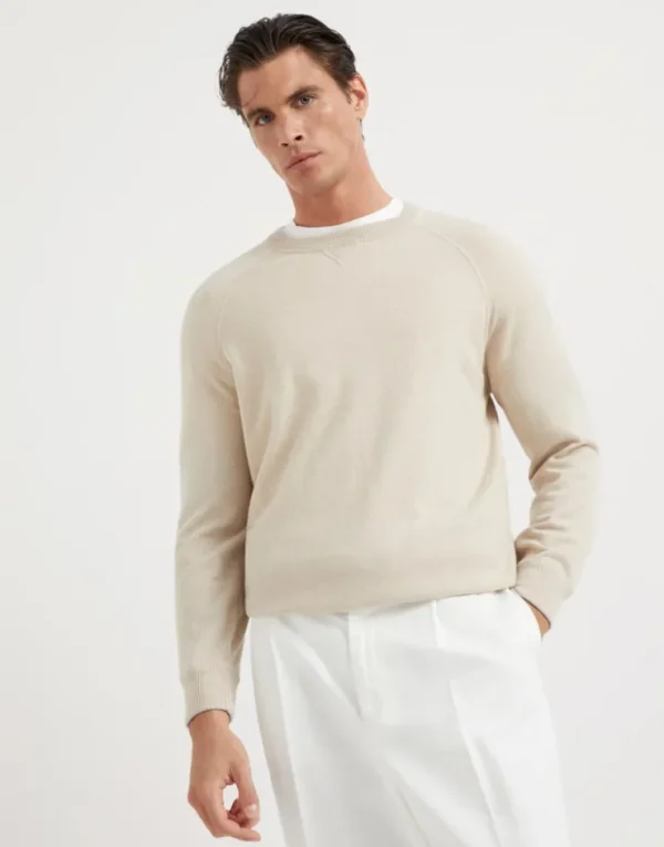 Brunello Cucinelli Pullover im Sweatshirt-Stil aus Kaschmir | Herren Strickwaren