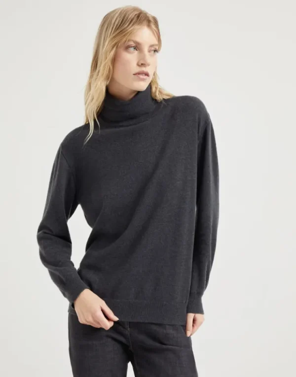 Brunello Cucinelli Rollkragenpullover aus Kaschmir mit Monili | Damen Strickwaren