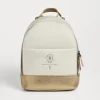 Brunello Cucinelli Rucksack aus mattem Nylon und Lamé-Kalbsleder mit Tennis-Logo | Kinder Taschen