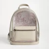 Brunello Cucinelli Rucksack aus PVC und Nappaleder mit Blumenprint und Monili | Kinder Taschen