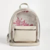 Brunello Cucinelli Rucksack aus PVC und Nappaleder mit Blumenprint und Monili | Kinder Taschen