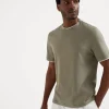 Brunello Cucinelli Rundhals-T-Shirt aus Baumwolljersey mit Faux Layering | Herren T-shirts & Poloshirts