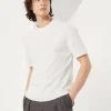 Brunello Cucinelli Rundhals-T-Shirt aus Baumwolljersey mit Faux-Layering | Herren T-shirts & Poloshirts