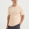 Brunello Cucinelli Rundhals-T-Shirt aus Baumwolljersey mit Faux-Layering | Herren T-shirts & Poloshirts