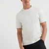 Brunello Cucinelli Rundhals-T-Shirt aus Baumwolljersey mit Faux-Layering | Herren T-shirts & Poloshirts