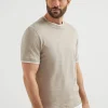 Brunello Cucinelli Rundhals-T-Shirt aus Jersey in Leinen und Baumwolle mit Faux-Layering | Herren T-shirts & Poloshirts