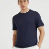 Brunello Cucinelli Rundhals-T-Shirt aus Jersey in Seide und Baumwolle mit Faux-Layering | Herren T-shirts & Poloshirts