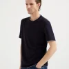 Brunello Cucinelli Rundhals-T-Shirt aus leichtem Jersey in Seide und Baumwolle in Layering-Optik | Herren T-shirts & Poloshirts