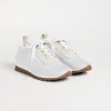 Brunello Cucinelli Runners aus Sparkling-Baumwollstrick und Veloursleder mit Monili | Kinder Schuhe