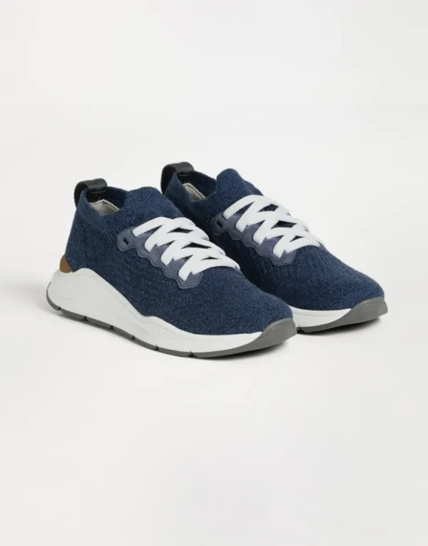 Brunello Cucinelli Runners aus Techno-Baumwollstrick | Kinder Schuhe