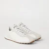 Brunello Cucinelli Runners aus Veloursleder und Kalbsleder mit Monili | Damen Sneakers