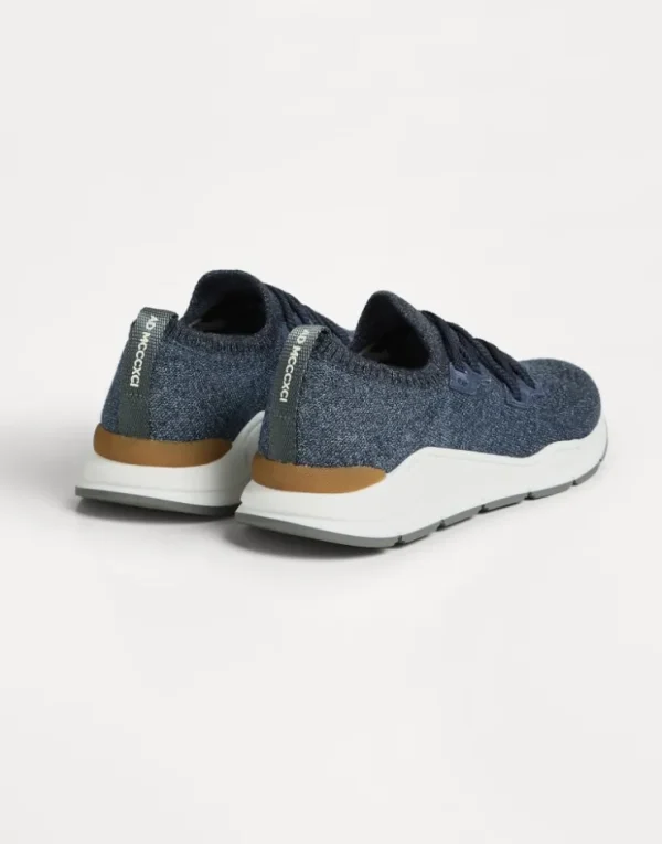 Brunello Cucinelli Runners in Chiné-Strick aus Baumwolle | Kinder Schuhe