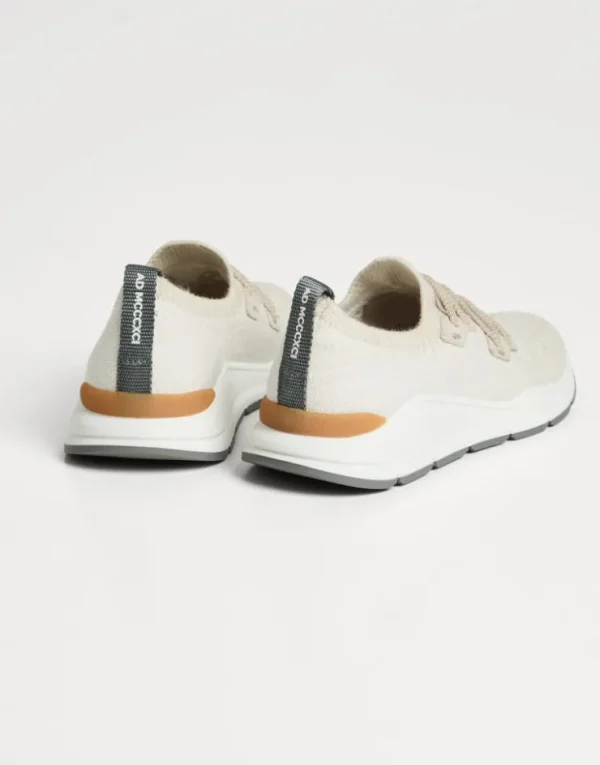 Brunello Cucinelli Runners in Chiné-Strick aus Baumwolle | Kinder Schuhe