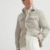 Brunello Cucinelli Safarijacke ohne Futter aus Doubleface-Veloursleder | Herren Mäntel & Jacken