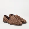 Brunello Cucinelli Sandalen aus geflochtenem Veloursleder | Herren Pantoletten & Flipflops