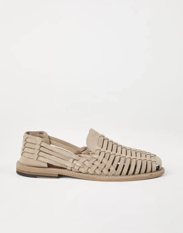 Brunello Cucinelli Sandalen aus geflochtenem Veloursleder | Herren Pantoletten & Flipflops