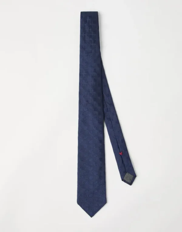 Brunello Cucinelli Seidenkrawatte in Geometric Jacquard | Herren Weitere Accessoires