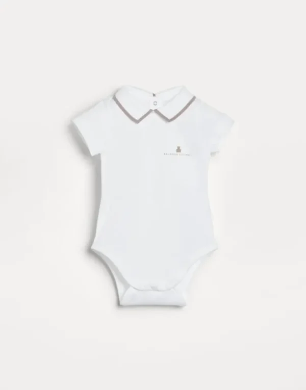 Brunello Cucinelli Set mit zwei Baby Bernie-Bodys aus Baumwolljersey mit Stretch | Kinder Newborn (0-24 Monate)