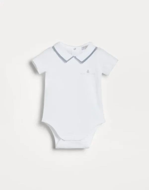 Brunello Cucinelli Set mit zwei Baby Bernie-Bodys aus Baumwolljersey mit Stretch | Kinder Newborn (0-24 Monate)