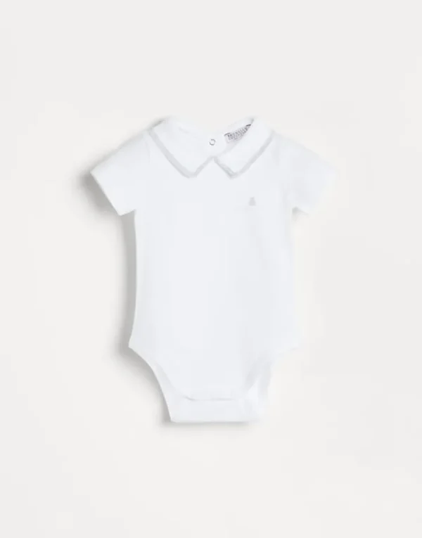 Brunello Cucinelli Set mit zwei Baby Bernie-Bodys aus Baumwolljersey mit Stretch | Kinder Newborn (0-24 Monate)