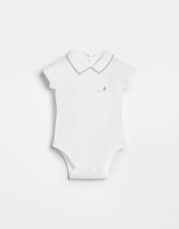 Brunello Cucinelli Set mit zwei Baby Bernie-Bodys aus Baumwolljersey mit Stretch | Kinder Newborn (0-24 Monate)