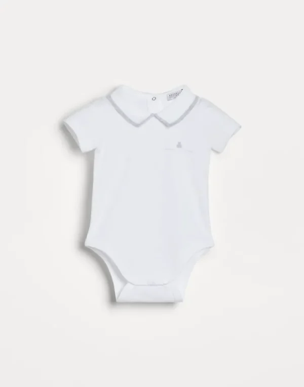 Brunello Cucinelli Set mit zwei Baby Bernie-Bodys aus Baumwolljersey mit Stretch | Kinder Newborn (0-24 Monate)