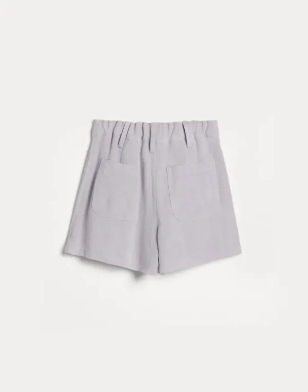 Brunello Cucinelli Shorts aus Sparkling-Leinencanvas mit Monili | Kinder Hosen & Röcke