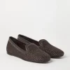 Brunello Cucinelli Slipper aus Techno-Raffia mit Precious Trim | Damen Loafers & Flache Schuhe