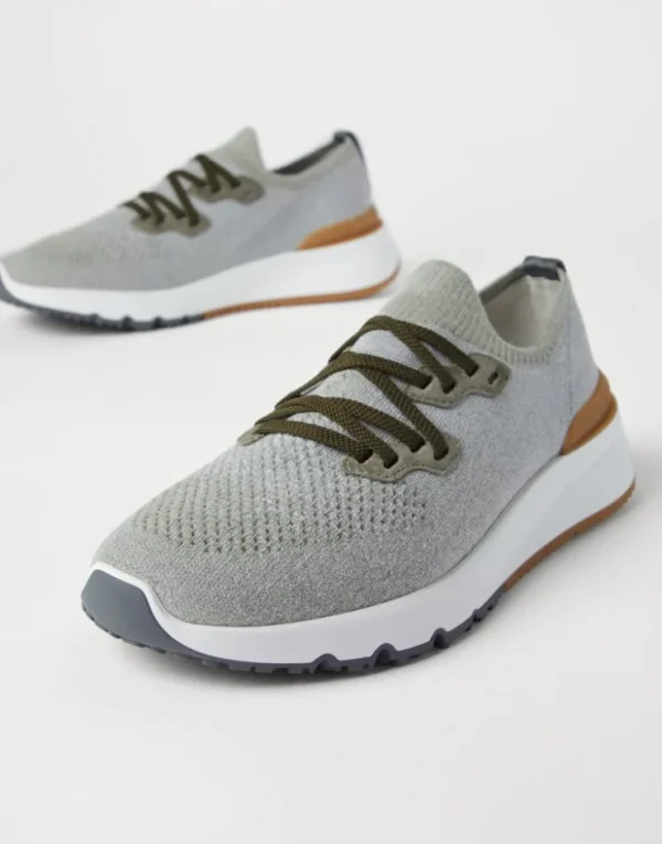 Brunello Cucinelli Sneakers aus Baumwollchiné | Herren Sneakers