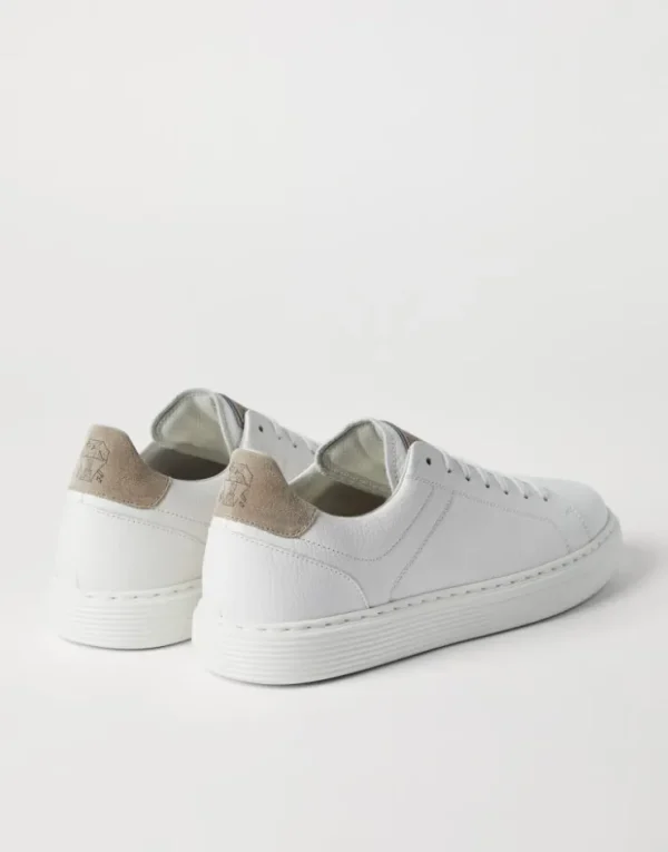 Brunello Cucinelli Sneakers aus genarbtem Kalbsleder | Herren Sneakers