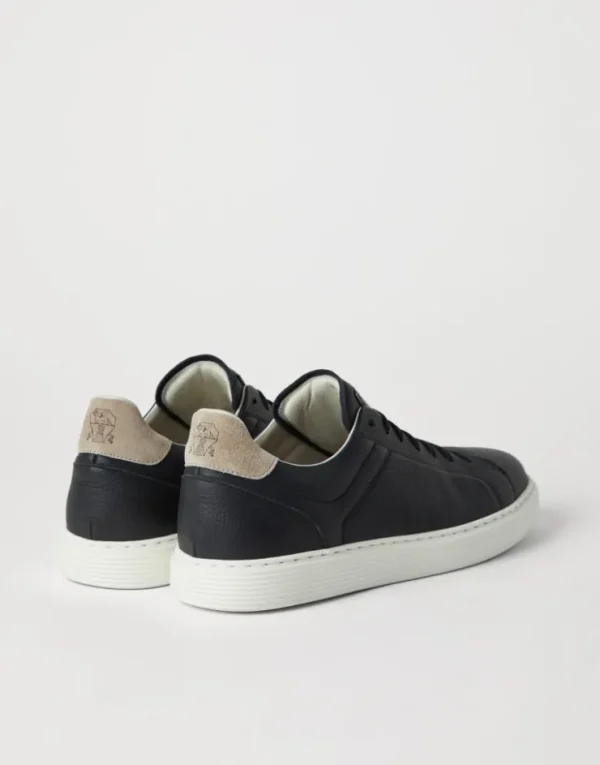 Brunello Cucinelli Sneakers aus genarbtem Kalbsleder | Herren Sneakers