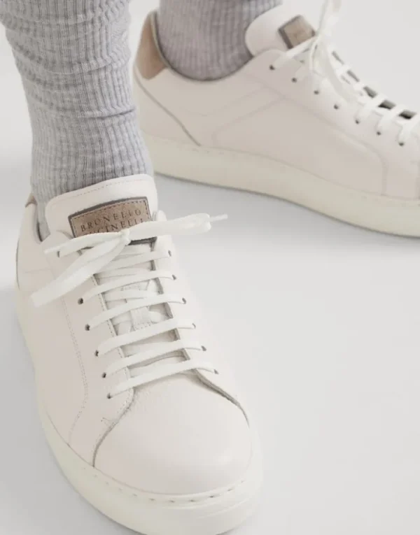 Brunello Cucinelli Sneakers aus genarbtem Kalbsleder | Herren Sneakers