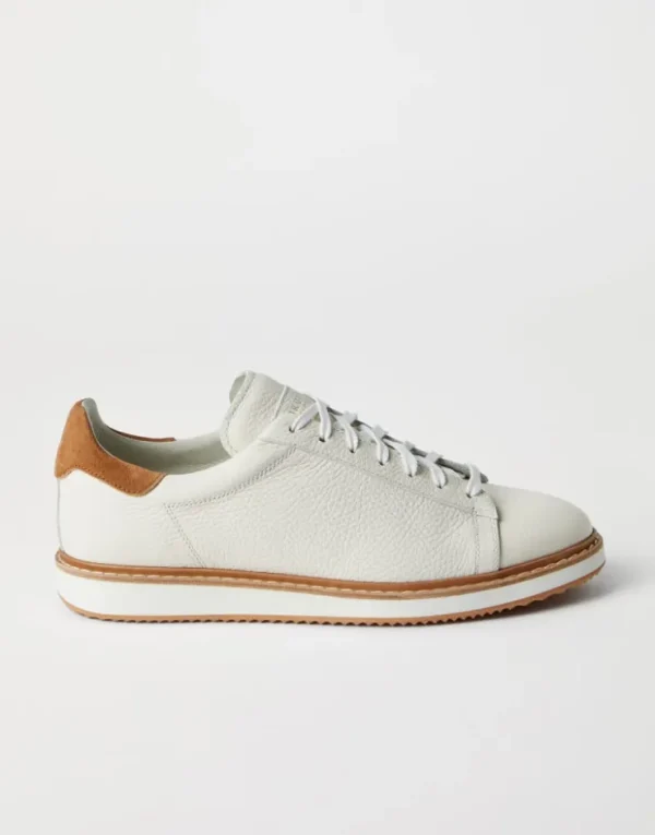 Brunello Cucinelli Sneakers aus genarbtem Kalbsleder | Herren Sneakers