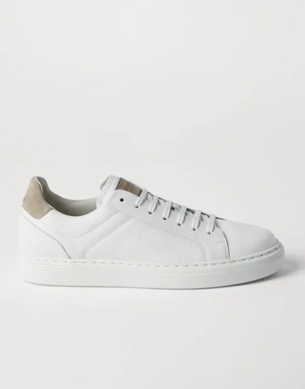 Brunello Cucinelli Sneakers aus genarbtem Kalbsleder | Herren Sneakers