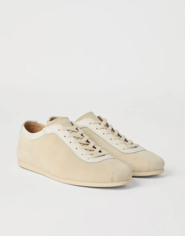 Brunello Cucinelli Sneakers aus gewaschenem Veloursleder | Herren Sneakers