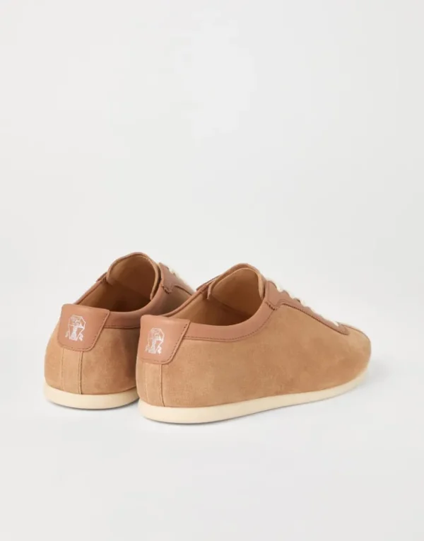 Brunello Cucinelli Sneakers aus gewaschenem Veloursleder | Herren Sneakers