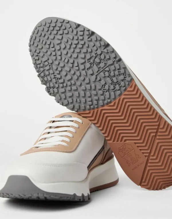 Brunello Cucinelli Sneakers aus halbglänzendem Kalbsleder | Herren Sneakers