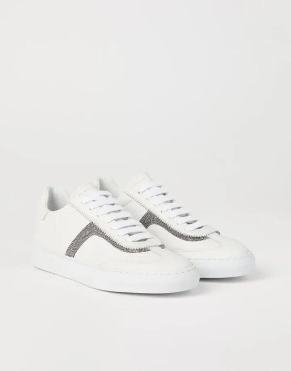 Brunello Cucinelli Sneakers aus Kalbsleder mit Precious Detail | Damen Sneakers