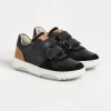 Brunello Cucinelli Sneakers aus Kalbsleder und Veloursleder mit Klettverschluss | Kinder Schuhe